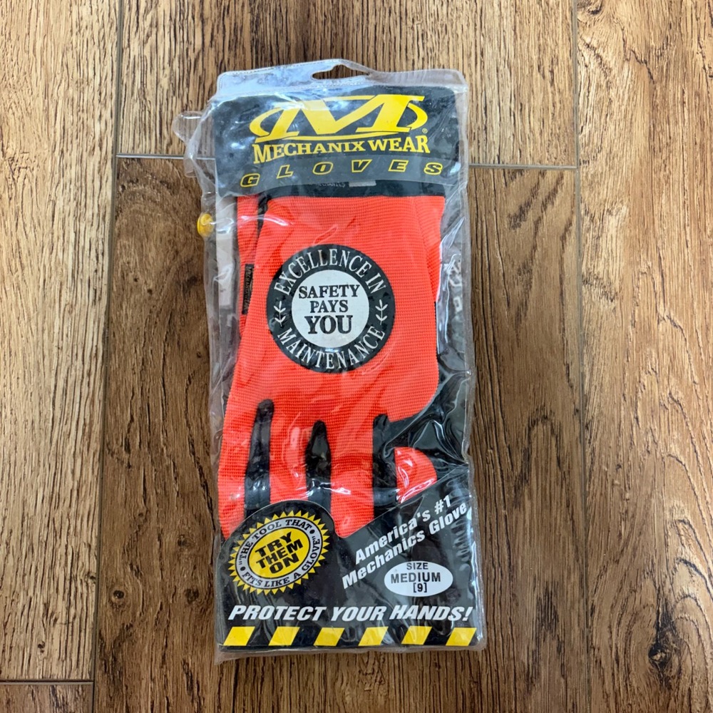 Mechanix Wear Original Gloves Orange Medium NS-MG Kiewit Work Safety Gloves NEW